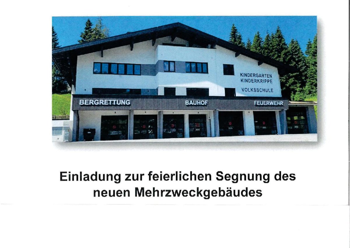Segnung Mehrzweckgebäude Berwang am 12. Oktober 2025 Segnung Mehrzweckgebäude Berwang am 12. Oktober 2025