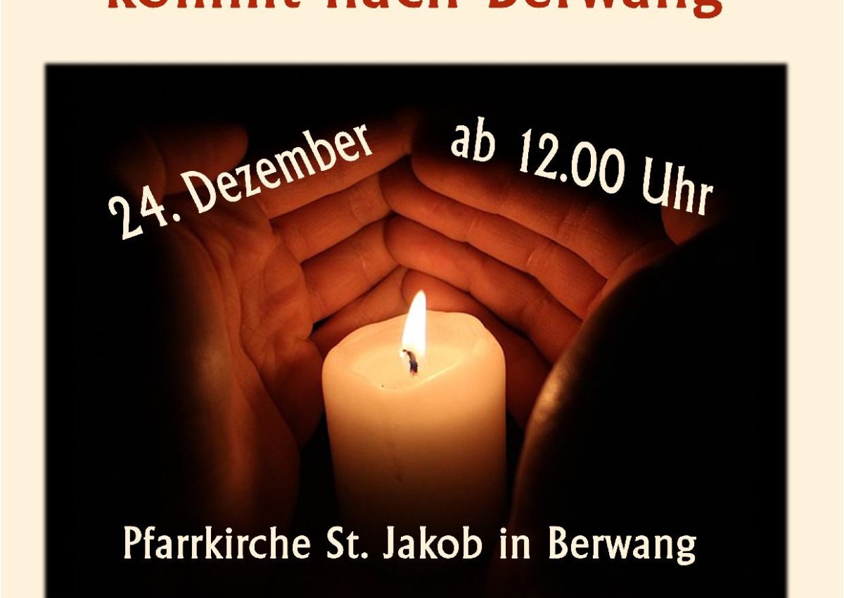 Das Friedenslicht kommt am 24. Dezember 2024 ab 12:00 Uhr nach Berwang! Das Friedenslicht kommt am 24. Dezember 2024 ab 12:00 Uhr nach Berwang!