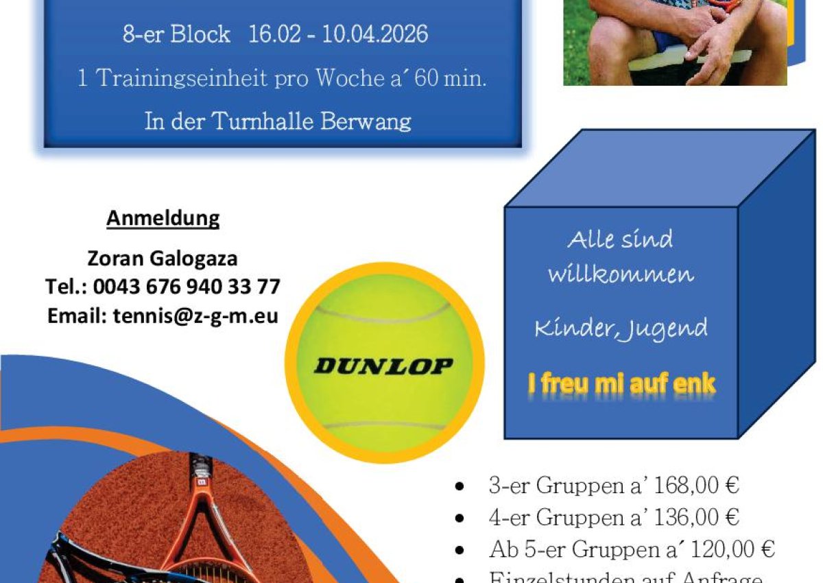 Tennistraining in Berwang!
